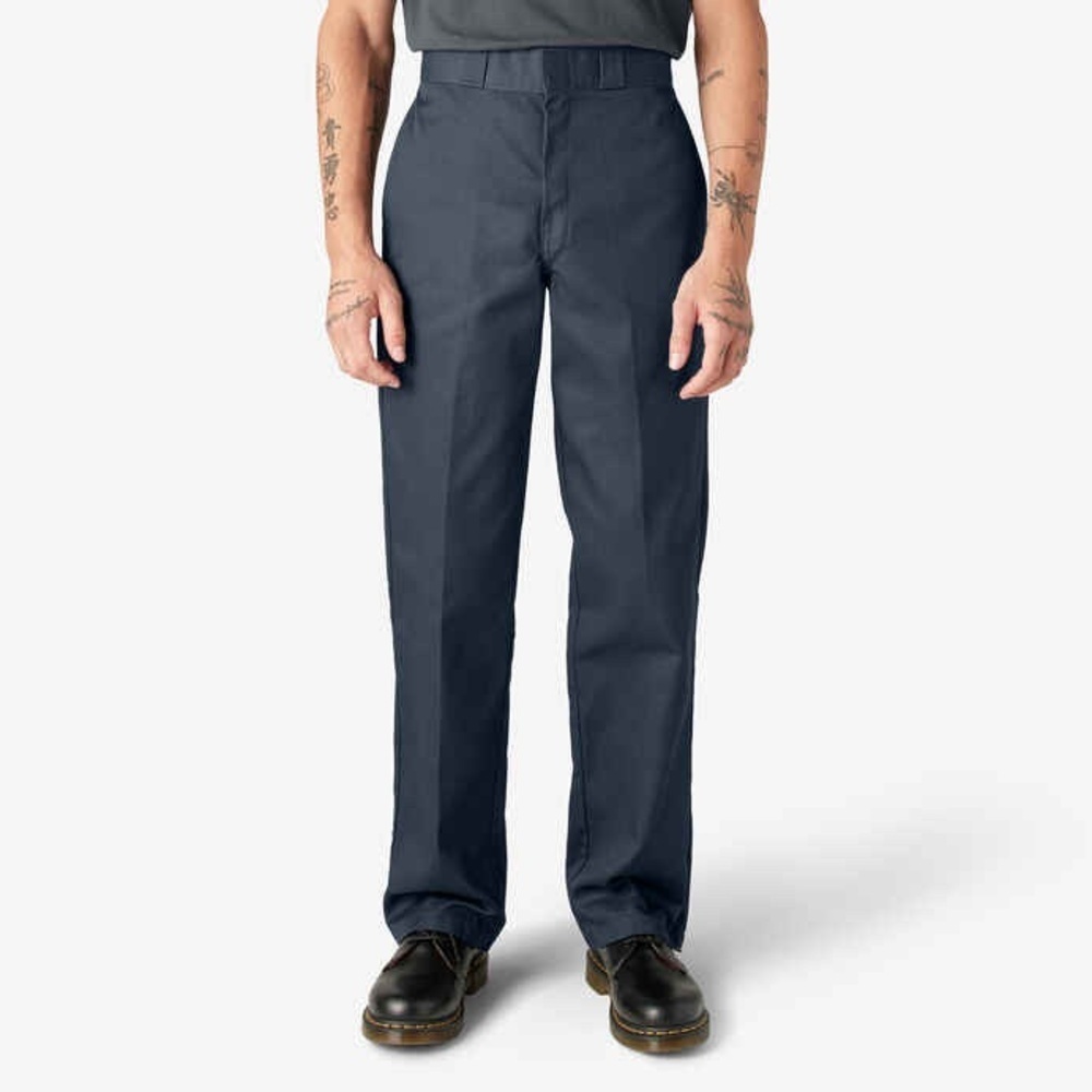 Men’s Dickies Original 874 Original Fit Uniform Work Pants, Navy, 38x32